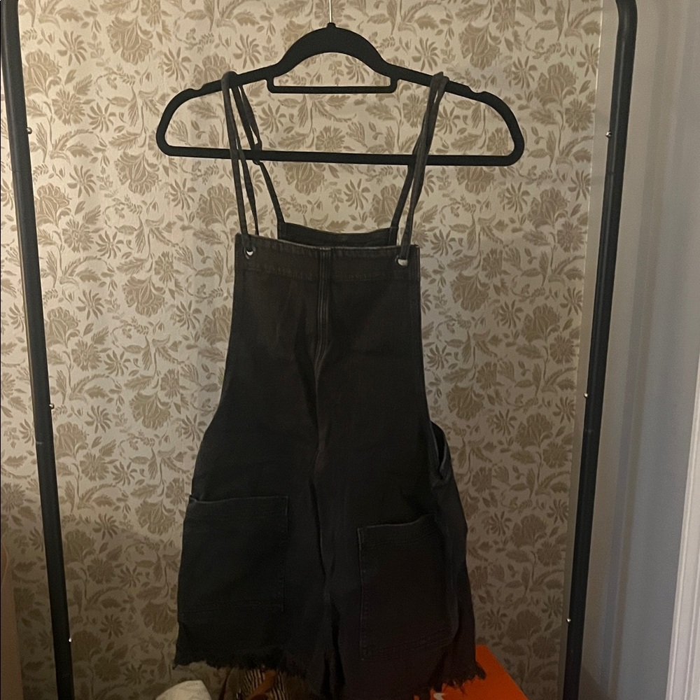 Aerie Charcoal Overalls